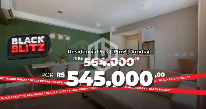 Apartamento com 2 dormitórios- 74 m² -residencial yes -jundiaí- sp