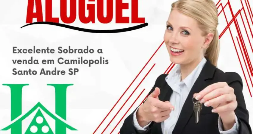 Sobrado para Venda em Santo André, Camilopolis, 3 dormitórios, 1 suíte, 2 banheiros, 5 vagas