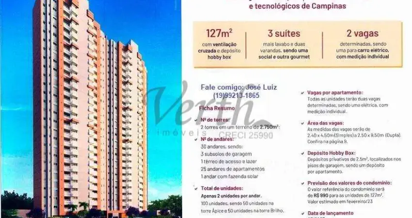 Apartamento com 3 quartos à venda na Rua Nuporanga, 98, Chácara da Barra, Campinas