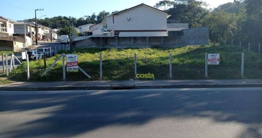 Terreno, 618 m² - venda por R$ 580.000,00 ou aluguel por R$ 5.000,00/mês - Potecas - São José/SC
