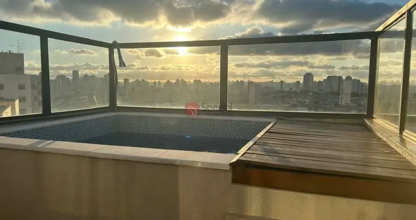 Cobertura à venda, 3 suítes, escritório, churrasqueira, piscina, 3 vagas fixas. Tatuapé.