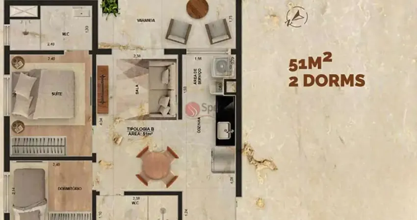 Pré lançamento- apartamento de 51 metros na Vila Ema.
