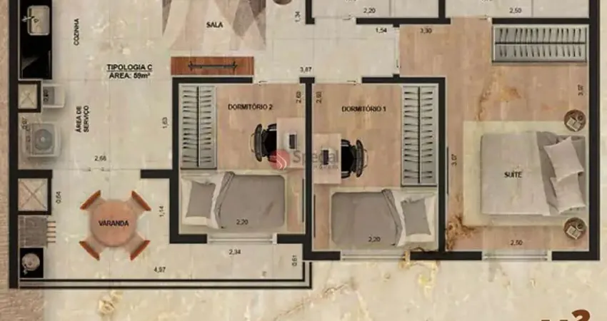 Apartamento de 59 metros na Vila Ema - Pré Lançamento.
