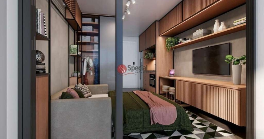 Apartamentos no Tatuapé, ao lado do metro, com 30 m² 2 quartos e 1 vaga