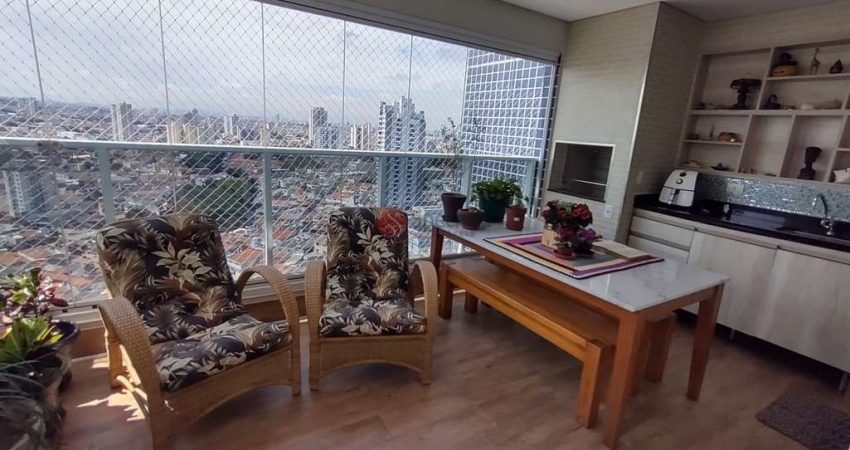 Apartamento com 117m² no Tatuapé com varanda gourmet próximo ao Shopping Anália Franco.