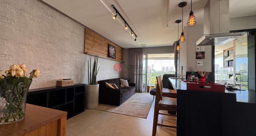 Apartamento com varanda gourmet, mobiliado, com 3 quartos, 2 suíte e 2 vagas.