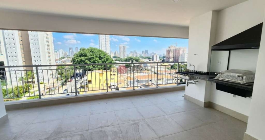 Apartamento à venda no Tatuapé 122, 3 suítes, sacada gourmet, depósito, perto do Hospital Sao Luiz.