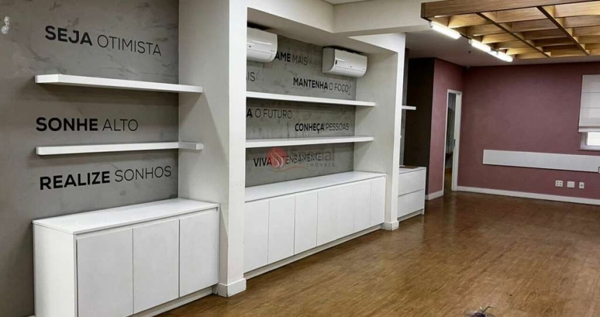 Sala comercial, andar inteiro, 340 m² com 8 vagas. Pronto para ocupar .