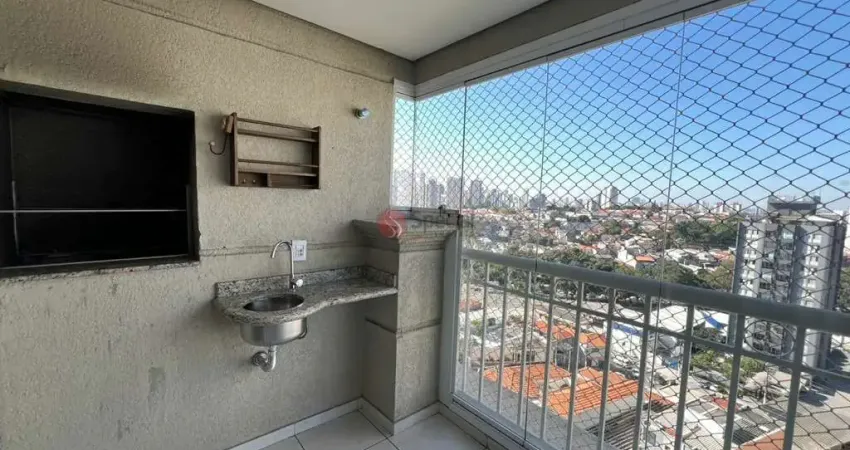 Apartamento para locação na Mooca 3 dormitórios, 1 suíte, sacada com churrasqueira