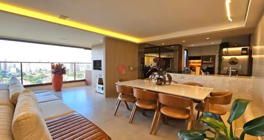 Apartamento no brooklin novo, mobiliado à venda com 146 m², 3 suítes, 2 vagas.