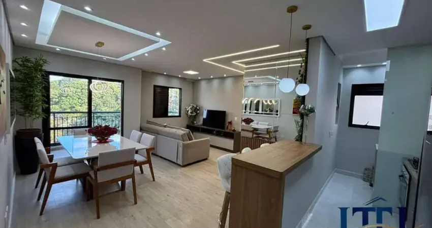 Apartamento reformado na granja viana – 75m², 3 quartos (1 suíte) e 2 vagas