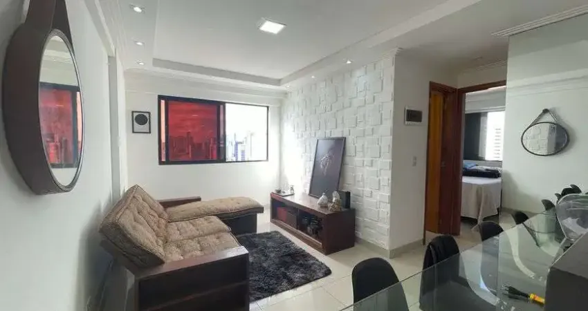 Apto nascente, mobiliado, ventilado, 48m2, 2 qtos 1 wc, lazer completo, lavanderia, 1 vaga.