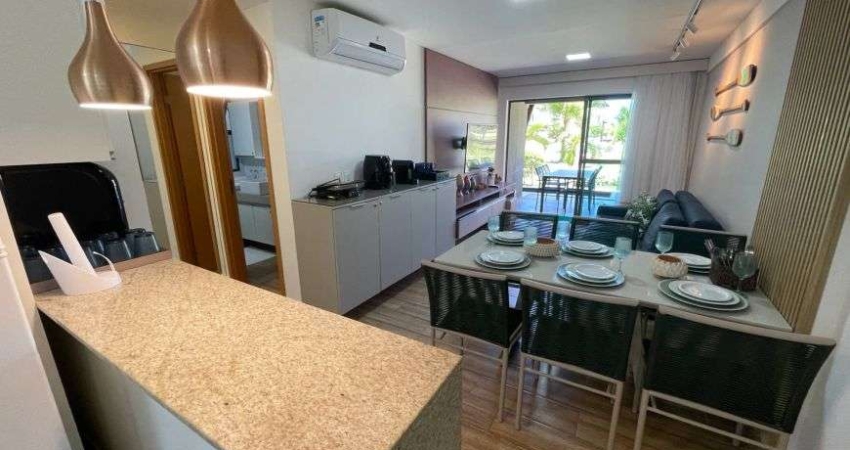 Lindo Apto térreo no Polinésia com piscina privativa, mobiliado e decorado.