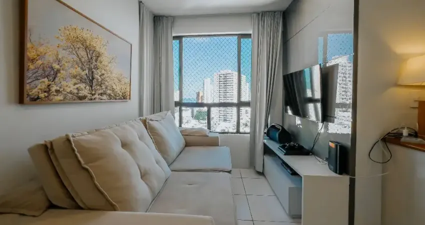 Lindo apt de 2 qtos sendo 1 suíte em Candeias, andar alto, ventilado, terreno prop. lazer e 1 vg.