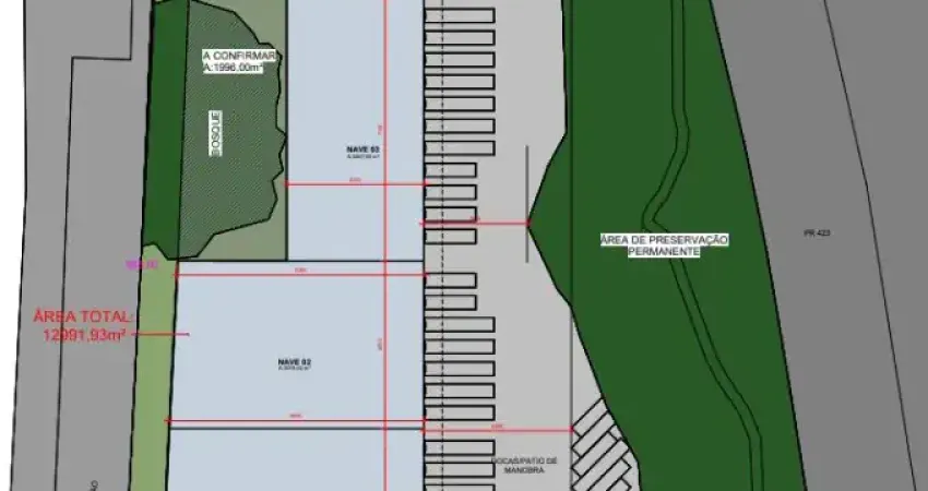 Barracão / Galpão / Depósito para alugar na Rua Sebastião Lemos, Fazenda Velha, Araucária