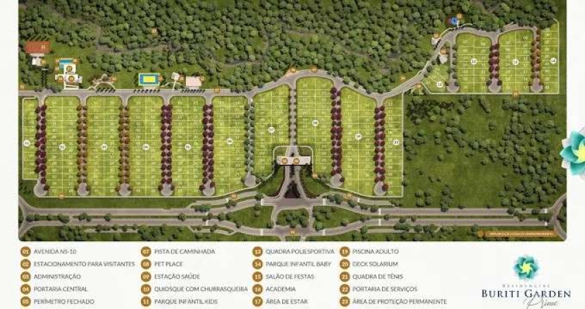 Lote à venda no Buriti Garden Prime Palmas | 264m² | Alto padrão