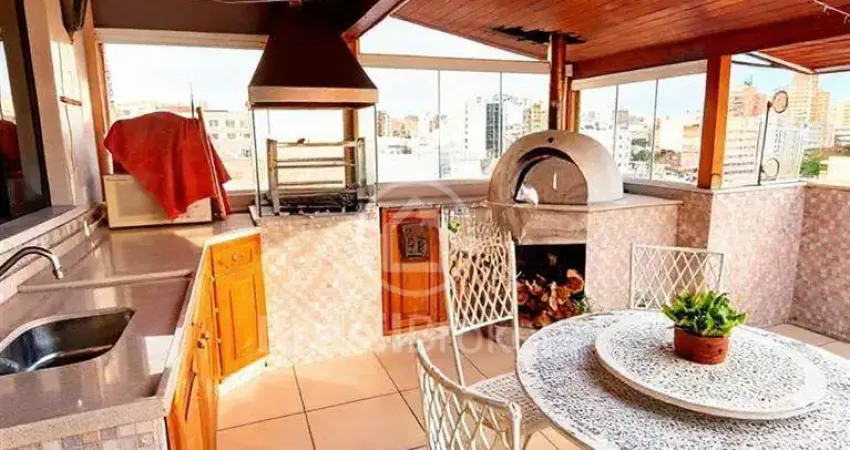 Cobertura duplex com 199 m², 4 quartos, 2 salas, e cobertura com área gourmet a 5 min do metrô praça saens peña