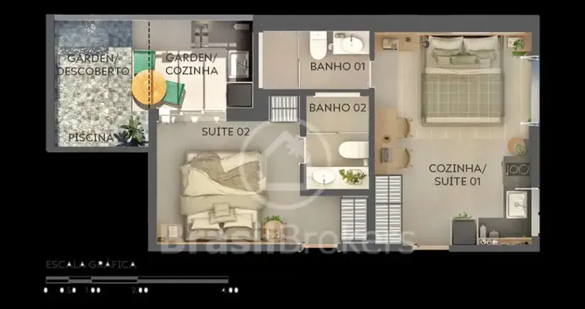 Apartamento com 2 quartos à venda na Rua Bambina, Botafogo, Rio de Janeiro