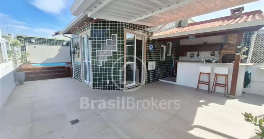 Freguesia, cobertura dúplex, 3 quartos, 3 banheiros e 2 vagas