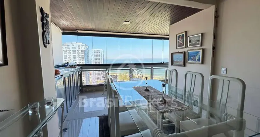 Barra da Tijuca, vista MAR deslumbrante, 3 quartos, 1 suite, dependencia completa, 2 vagas
