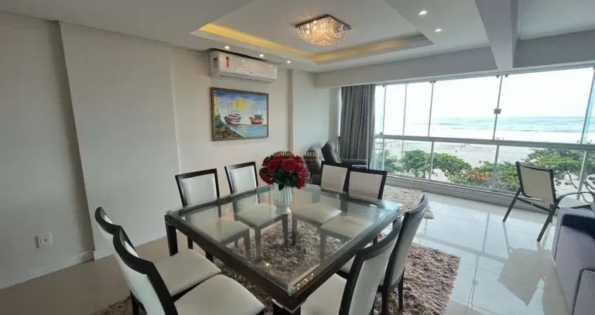 Apart. de 172 m2 frente mar 2 suít. + 1 dorm, vaga privativa em Baln. Camboriú