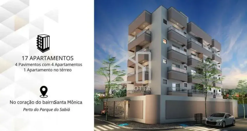 Apartamento com 2 dormitórios à venda, 47 m² por R$ 316.544,00 - Santa Mônica - Uberlândia/MG