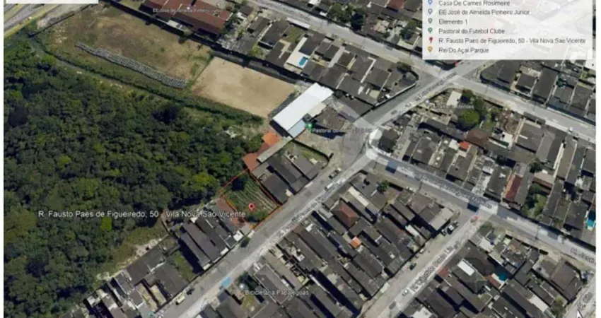 Terreno à venda na RUA VILA NOVA SAO VICENTE, 91, Vila Nova São Vicente, São Vicente