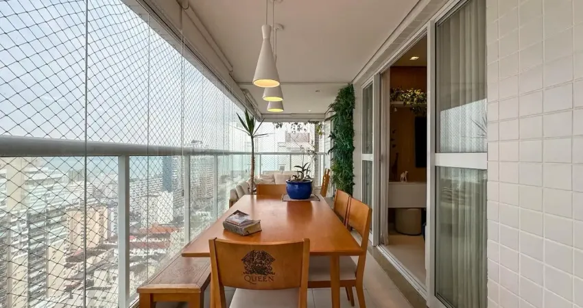 Apartamento 3 suítes 2 vagas porteira fechada no castell di gonzaga em santos