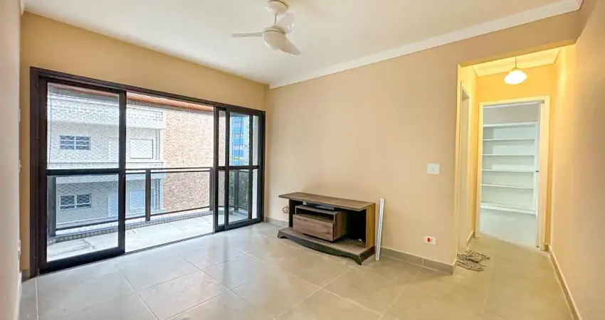 Apartamento de 1 quarto com varanda ampla vista mar em santos