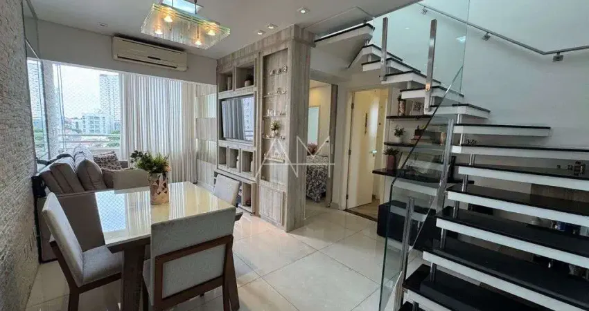 Cobertura 120m, 3 suítes, closet, churrasqueira, jacuzzi e 2 vagas centro sbc