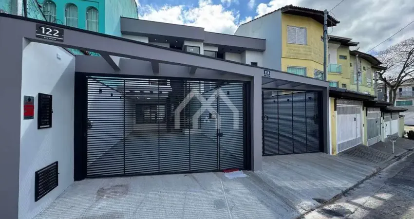 Sobrado vila alzira santo andré, 155m², 3 suítes, espaço gourmet, 3 vagas