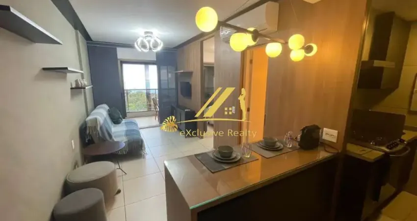 Apartamento quarto e sala 50m2, mobiliado com lavabo! Andar alto e vista mar! 1 vaga de garagem! jazz, na Graça!