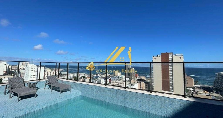 House Pituba, studio 24,50 m2  nascente, a 650m da Praia. Localizado na Rua Amazonas, Rooftop com piscina vista mar, academia! Infra total!