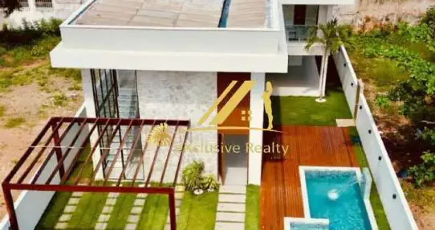 OPORTUNIDADE- Casa de luxo mobiliada em Guarajuba, a 200m da praia, no Condomínio Paraíso! 7 suítes, Piscina com Hidro e Cascata. Agende sua visita