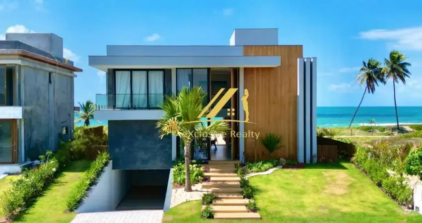 Casa fantástica com 7 suítes, pé na areia no alphaville guarajuba. com academia, spa, hidro, piscina beira mar. condomínio com total infraestrutura!