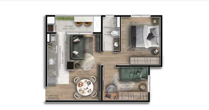 Apartamento com 2 quartos à venda no Interlagos, Caxias do Sul