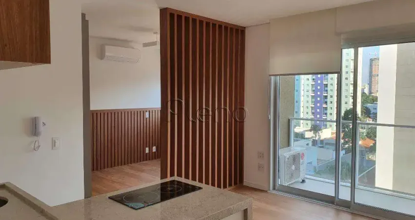 Apartamento para venda e locação com 1 suíte no Cambuí, Campinas.