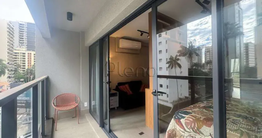 Apartamento para alugar em campinas, cambuí, com 1 suíte, com 39 m², mm536