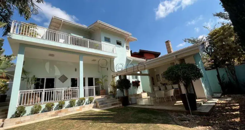 Sobrado à venda em valinhos, santa cruz, com 3 suítes, com 307 m², condomínio terras do caribe