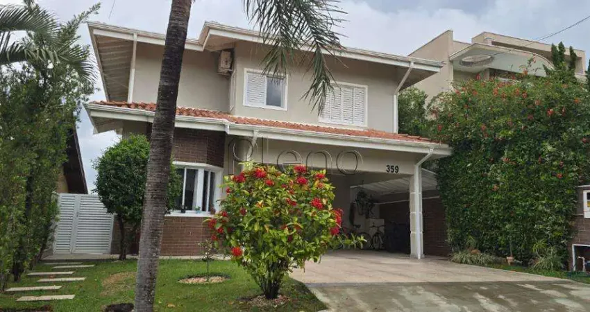 Sobrado à venda em valinhos, condomínio residencial terras do oriente, com 3 suítes, com 283 m²