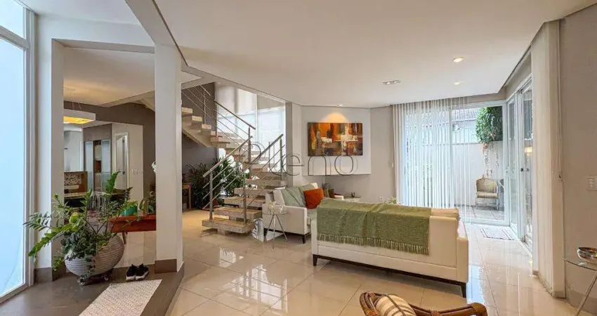 Sobrado para alugar em campinas, swiss park, com 3 suítes, com 284 m²