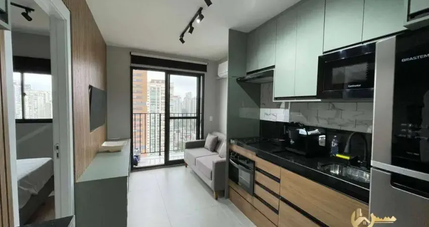 Apartamento com 1 dormitório para alugar TODO MOBILIADO, 27 m² por R$ 4.000/mês - Campo Belo - São Paulo/SP