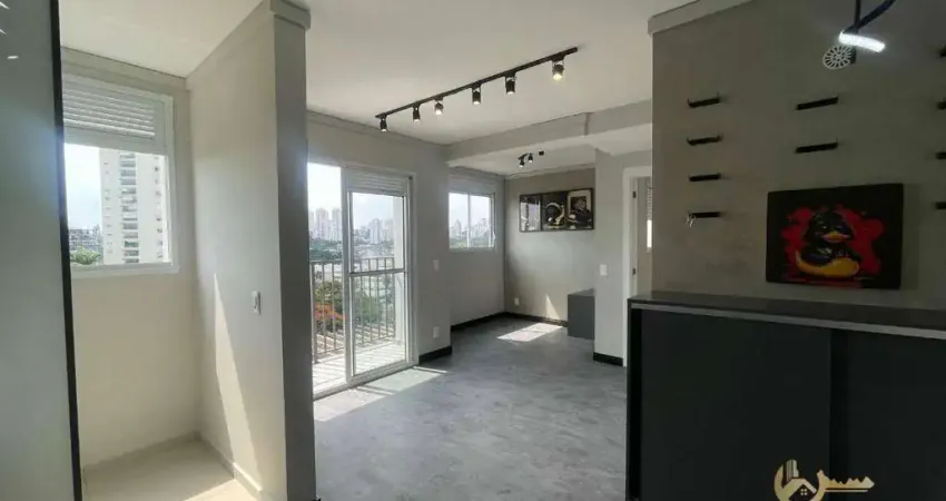 Apartamento com 1 dormitório para alugar, 38 m² por r$ 3.000/mês - jardim marajoara - são paulo/sp