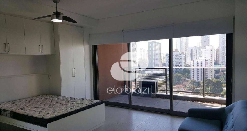 Apartamento com 1 dormitório para alugar, 41 m² por R$ 4.200,00/mês - Brooklin - São Paulo/SP