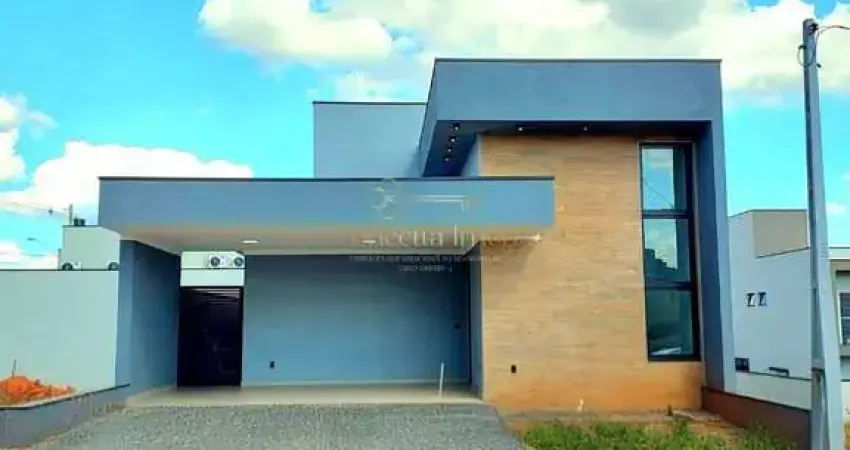 Casa térrea nova e moderna à venda no condomínio sta mônica iii com suíte, espaço gourmet.