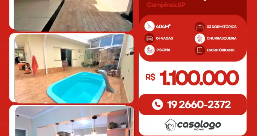 Casa com 3 quartos à venda na Rua Ibsen da Costa Manso, 96, Jardim Chapadão, Campinas