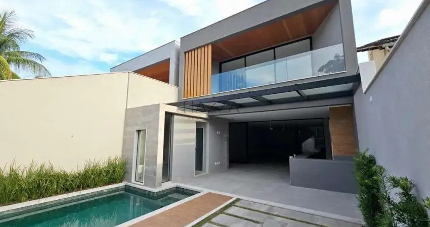 Linda Casa Contemporanea 4 suítes no Condomínio Riomar para Venda