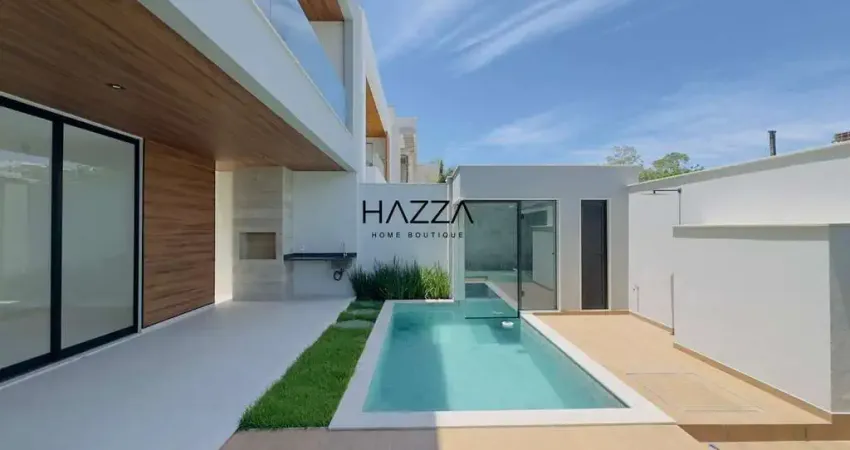 Vila blanca recreio: casa moderna com piscina, sauna e espaço gourmet