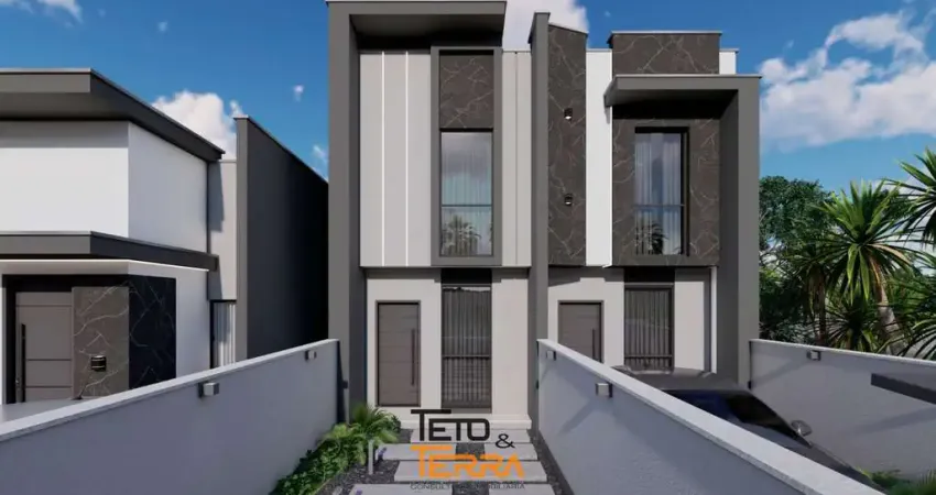 Sobrado á venda no Joáia em Tijucas com 72m², 2 dormitórios com passagem lateral