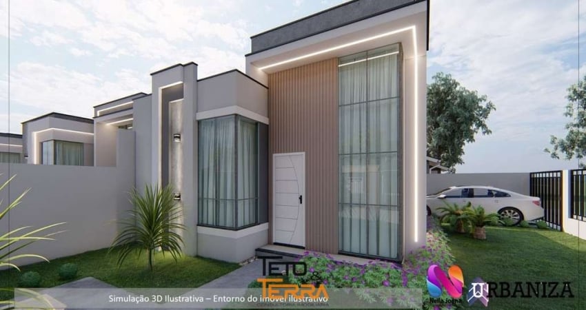 Casa a venda em Moura em Canelinha com 52m², 2 dormitórios, pé direito alto